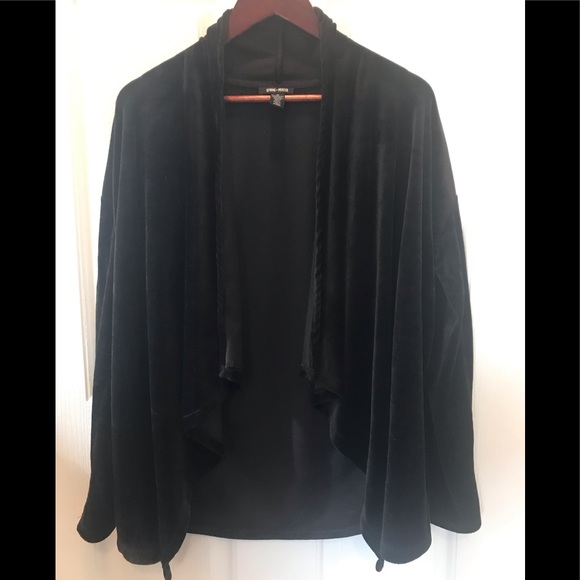 Spring + Mercer black velvet cardigan, size medium - Picture 5 of 6